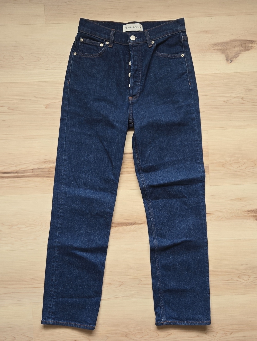 Denim Forum The Arlo High Rise Straight Jeans, Size 27